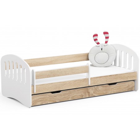 Łóżko dziecięce 180x80 Play ze stelażem i materacem dąb sonoma
