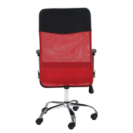 Fotel biurowy OCF-7 materiałowy - Czerwony tył