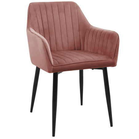 2x Welurowe krzesło tapicerowane pikowane SJ.040 Pudrowy róż