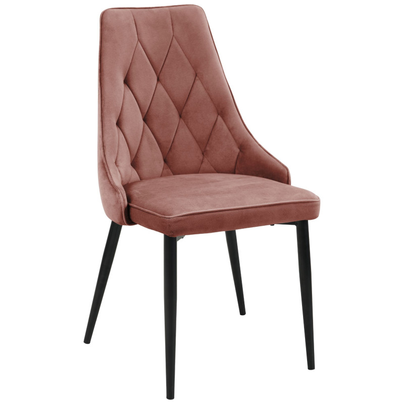 Welurowe krzesło tapicerowane pikowane SJ.054 Różowe