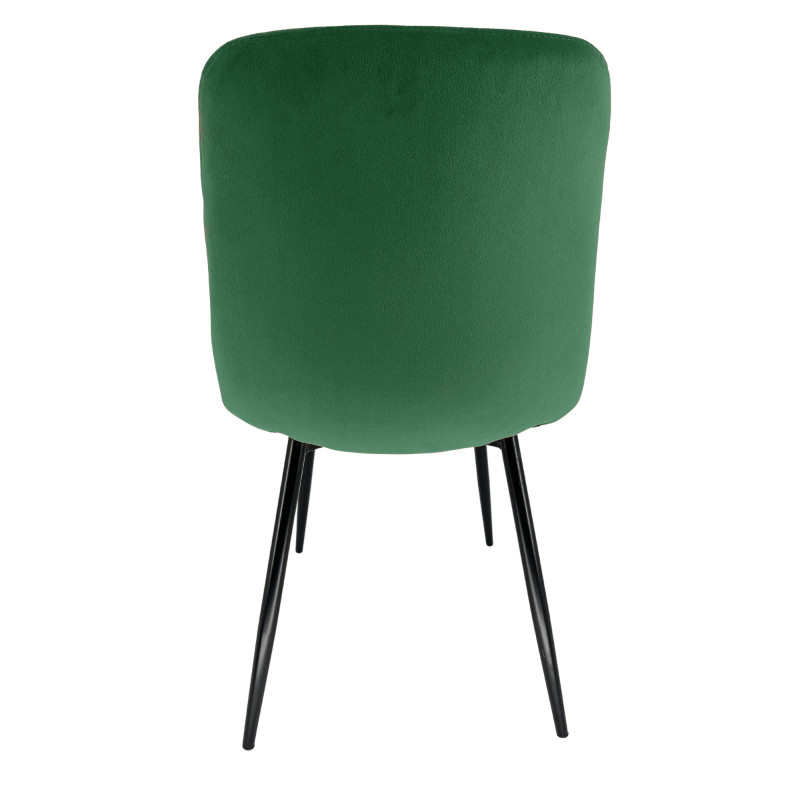 2x Welurowe krzesło tapicerowane pikowane SJ.9 Butelkowa Zieleń tył