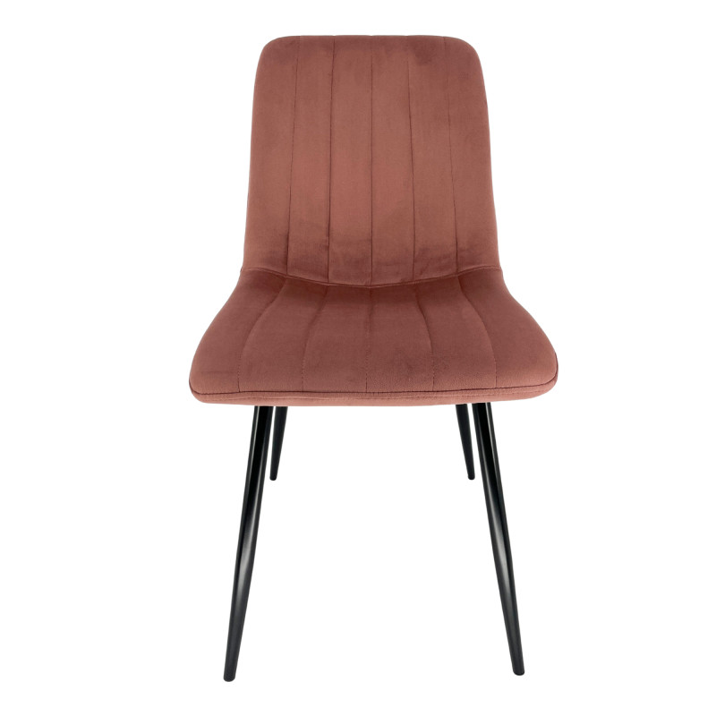 4x Welurowe krzesło tapicerowane pikowane SJ.9 Różowe front