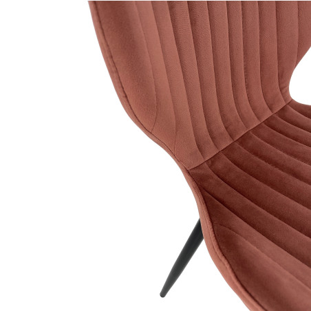 2x Welurowe krzesło tapicerowane pikowane SJ.17 Różowe detal