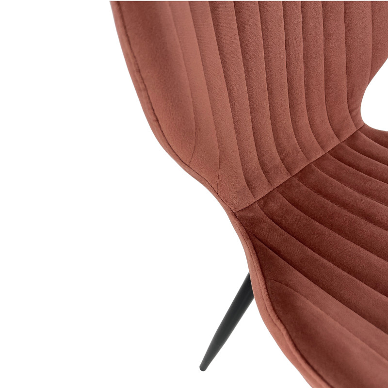 4x Welurowe krzesło tapicerowane pikowane SJ.17 Różowe detal