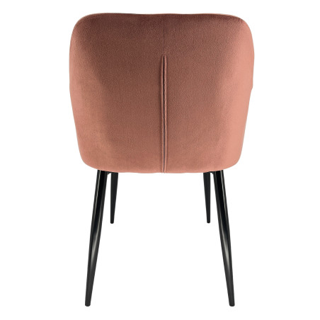 2x Welurowe krzesło tapicerowane pikowane SJ.030 Różowe tył