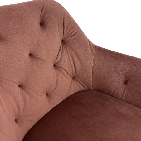 2x Welurowe krzesło tapicerowane pikowane SJ.030 Różowe detal