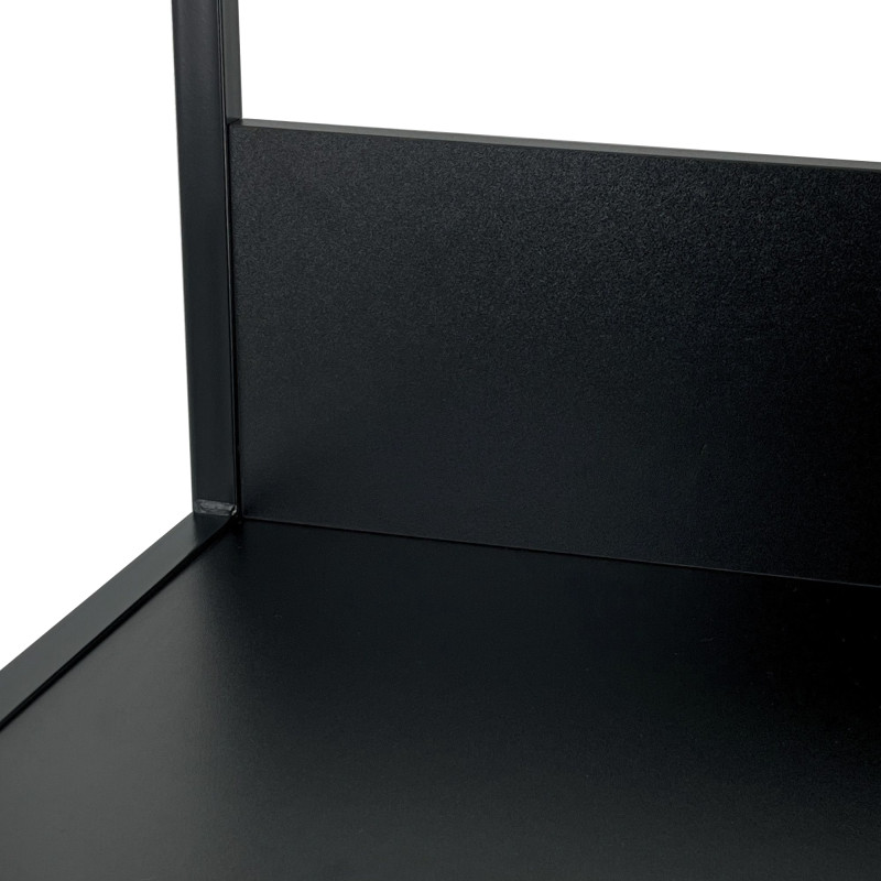 Regał industrialny metalowy 40 cm - czarny-czarny - 6 półek detal