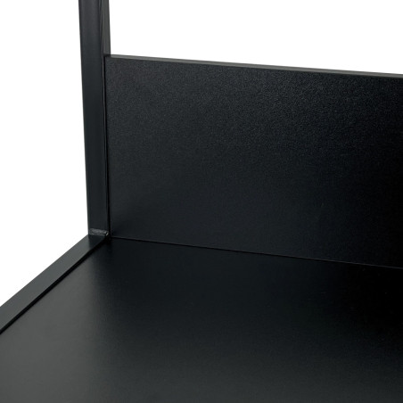 Regał industrialny metalowy 80 cm - czarny-czarny - 6 półek detal