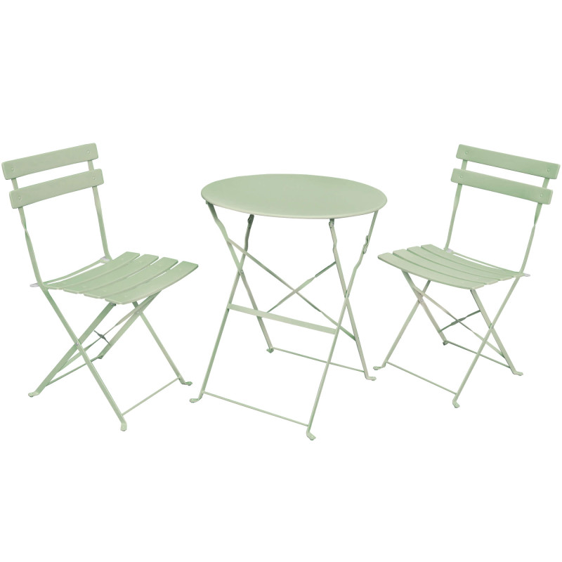 Zestaw balkonowy Orion stół + 2 krzesła zielony