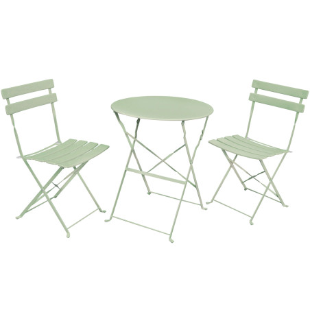 Zestaw balkonowy Orion stół + 2 krzesła zielony