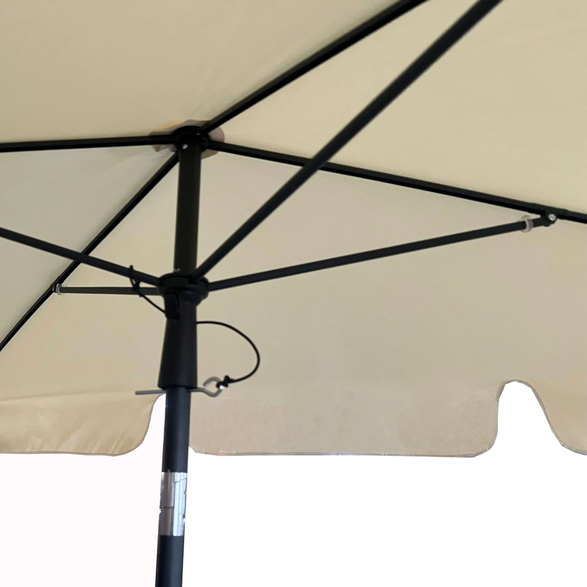 Parasol ogrodowy FLOKS z ochroną UV beżowy waga 2,8 kg wymiary 200x123x235 cm - AKORD Fabryka Mebli