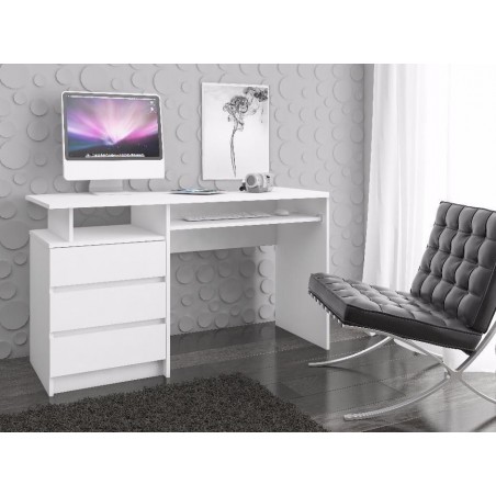 Duże funkcjonalne gamingowe białe biurko z możliwością wykorzystania biurowego