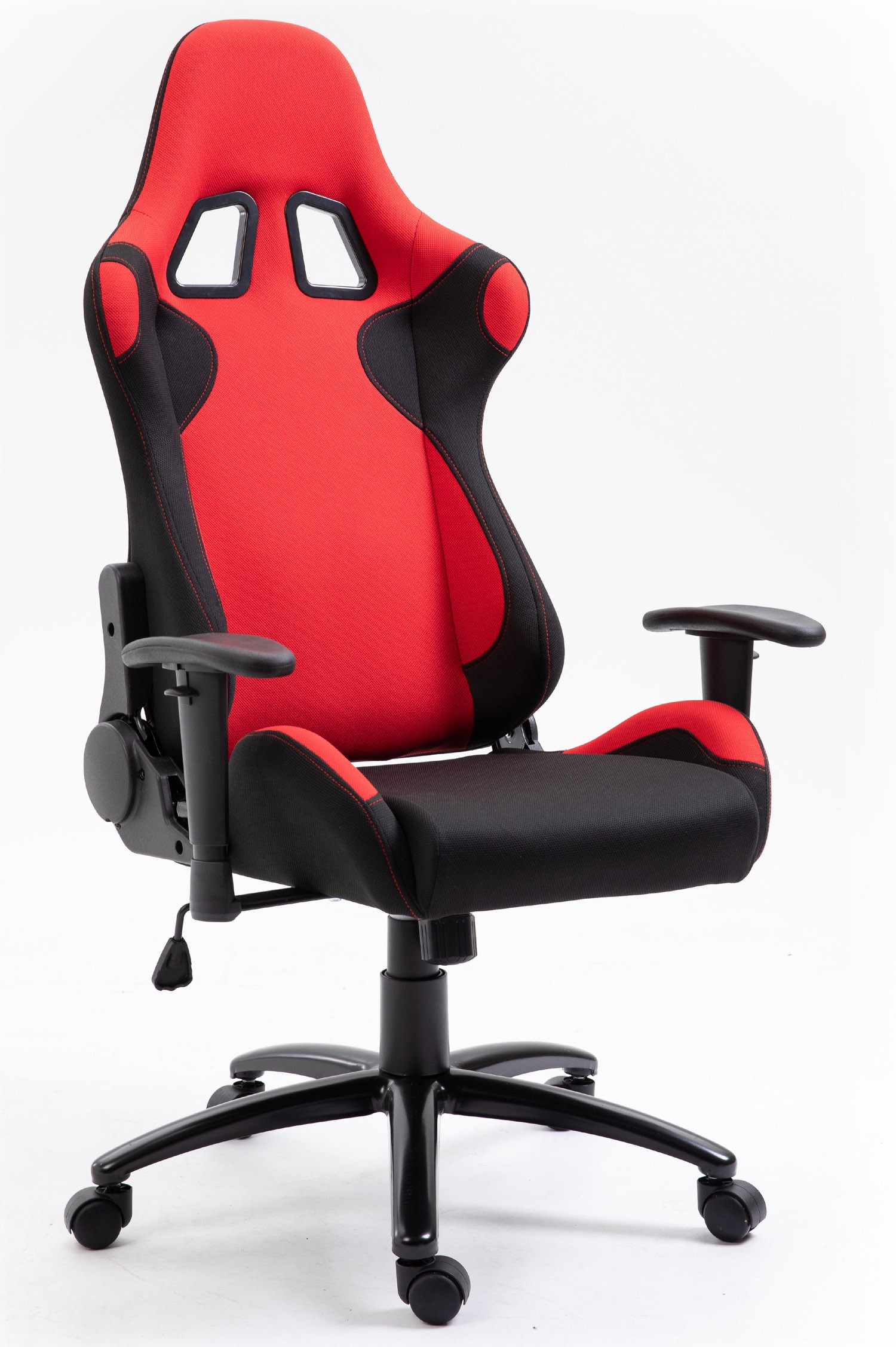 Meble AKORD - Fotel Gamingowy Materiałowy F4G FG38/F Czerwony Czerwony 67,5 cm fronty kolor Czerwony 67,5x70x138 cm - Producent mebli - tanie meble - 5901738167438