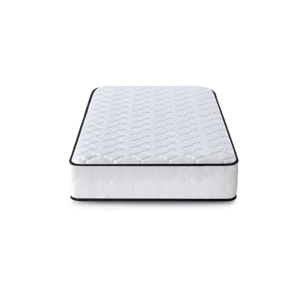 Meble AKORD - Łóżko 120x200 z pojemnikiem i materacem ze stelażem w komplecie Białe 127 cm fronty kolor Biały mat 127x205x68 cm - Producent mebli - tanie meble - 5901738168237