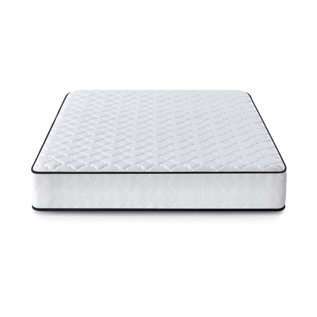 Meble AKORD - Łóżko 120x200 z pojemnikiem i materacem ze stelażem w komplecie Białe 127 cm fronty kolor Biały mat 127x205x68 cm - Producent mebli - tanie meble - 5901738168237