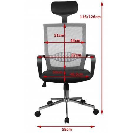 Fotel biurowy OCF-9 materiałowy - Szary