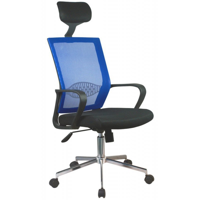 Fotel biurowy OCF-9 materiałowy - Niebieski