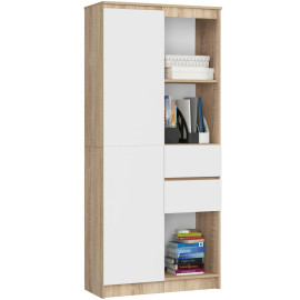 REGAŁ BIUROWY R 80cm CLP R15 SONOMA / BIAŁY