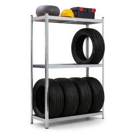 Regał na opony metalowy garażowy 120 cm 3 półki 120x40x180...