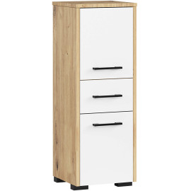 SZAFKA - SŁUPEK REGAŁ ŁAZIENKOWY FIN 2D 1SZ DĄB ARTISAN / BIAŁA