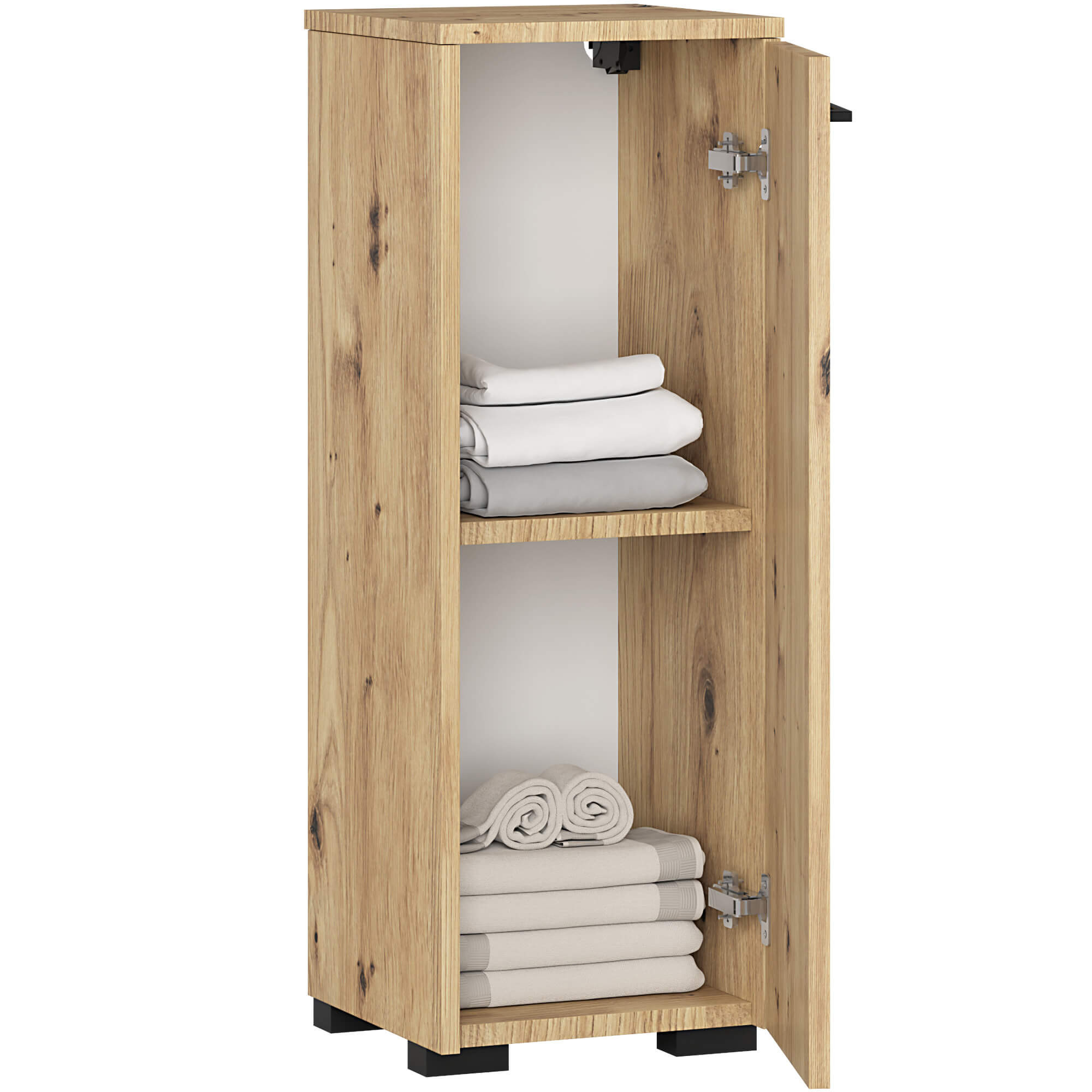 Szafka łazienkowa AKORD FIN Dąb Artisan 30 cm 1 drzwi 2 półki 30x30x85 cm - AKORD Meble
