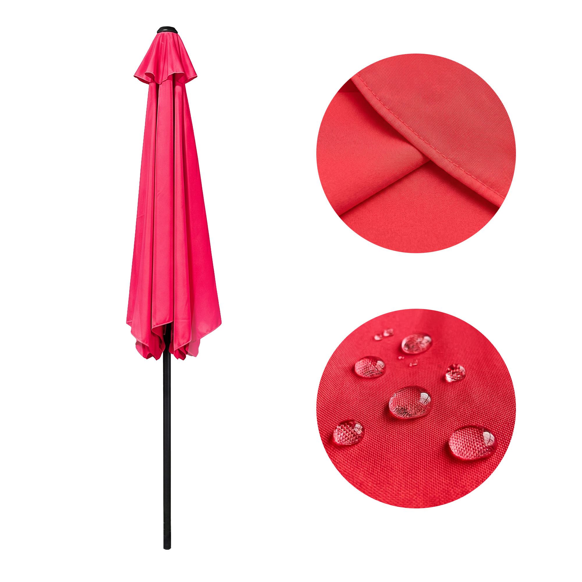 Parasol ogrodowy ORIENT z regulacją nachylenia w kolorze czerwonym waga 4,5 kg wymiary 270x270x235 cm - AKORD Meble