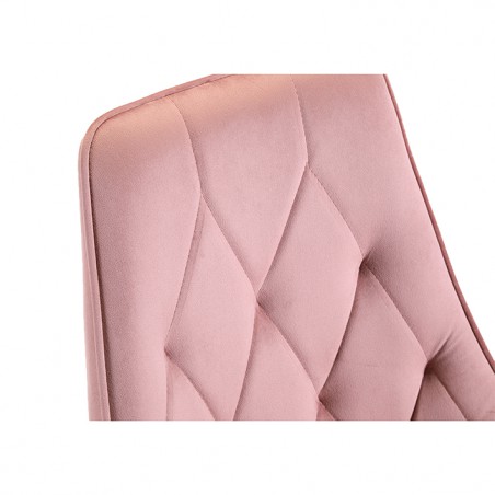 Welurowe krzesło tapicerowane pikowane SJ.054 Różowe detale