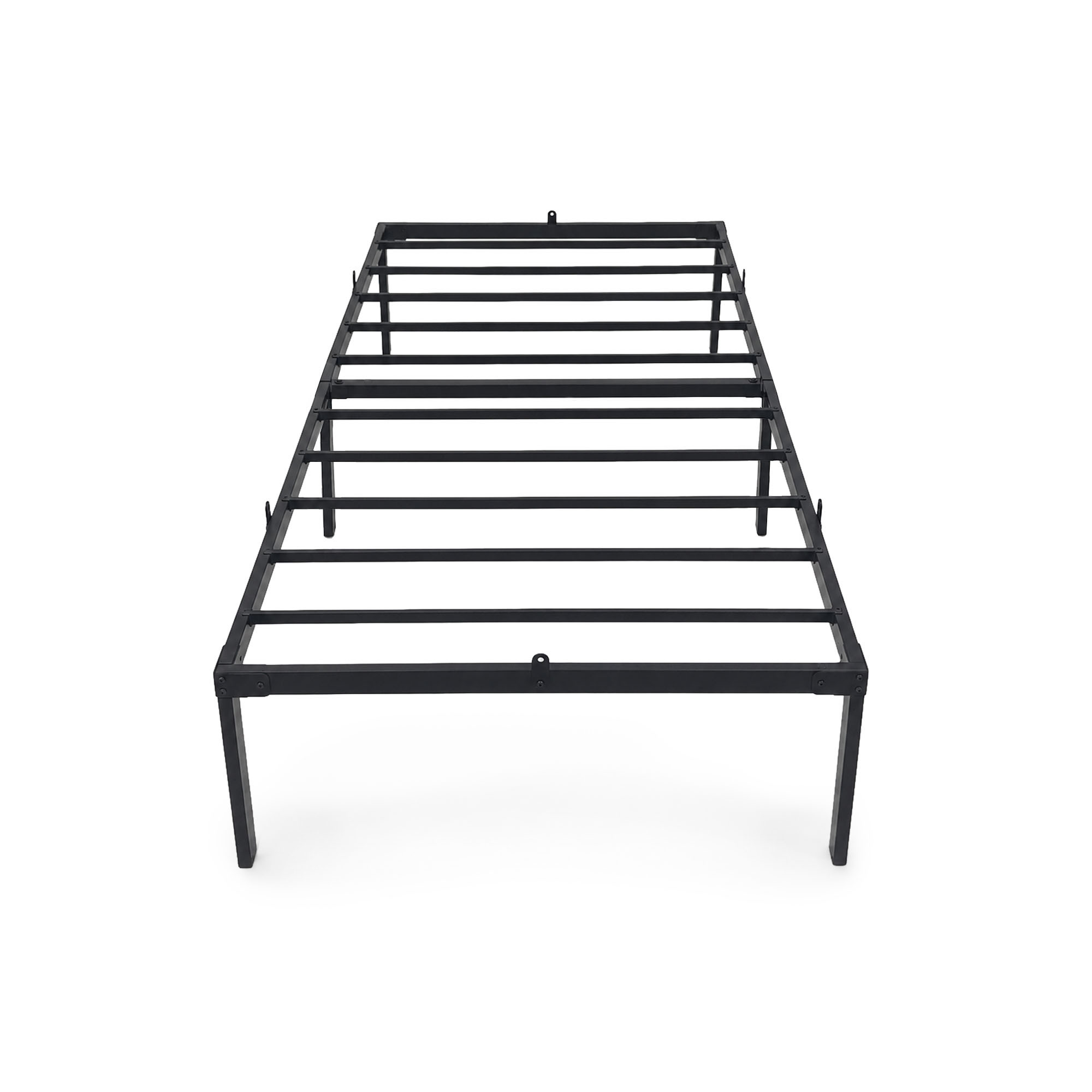 Składana Rama Łóżka Metalowa Stelaż 90x200 cm Czarna 6 Nóżek 10 Listew Łóżko Gościnne - AKORD Meble