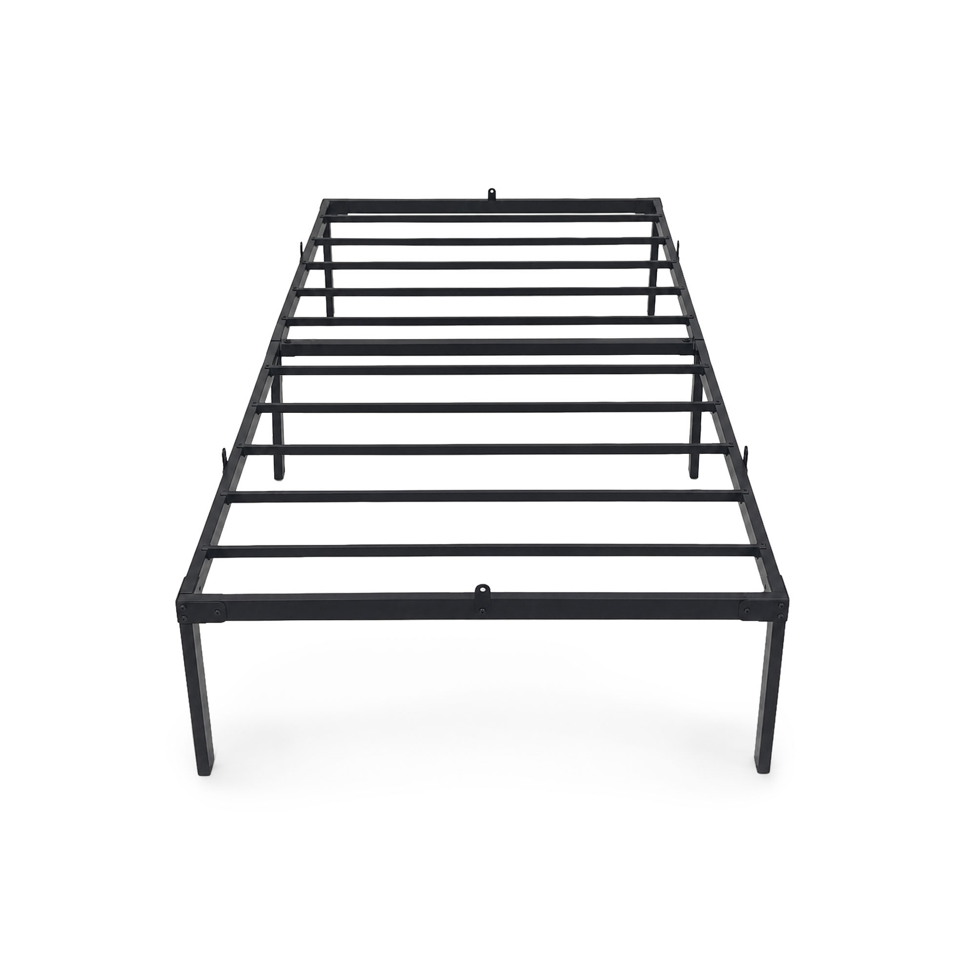Składana Rama Łóżka Metalowa Stelaż 100x200 cm Czarna 6 Nóżek 10 Listew Łóżko Gościnne - AKORD Meble