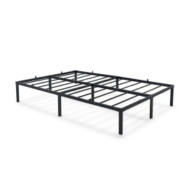 Łóżko Metalowe 120x200 cm Łóżko Gościnne Składane Metalowy Stelaż i Rama Czarne 9 nóżek 20 listew
