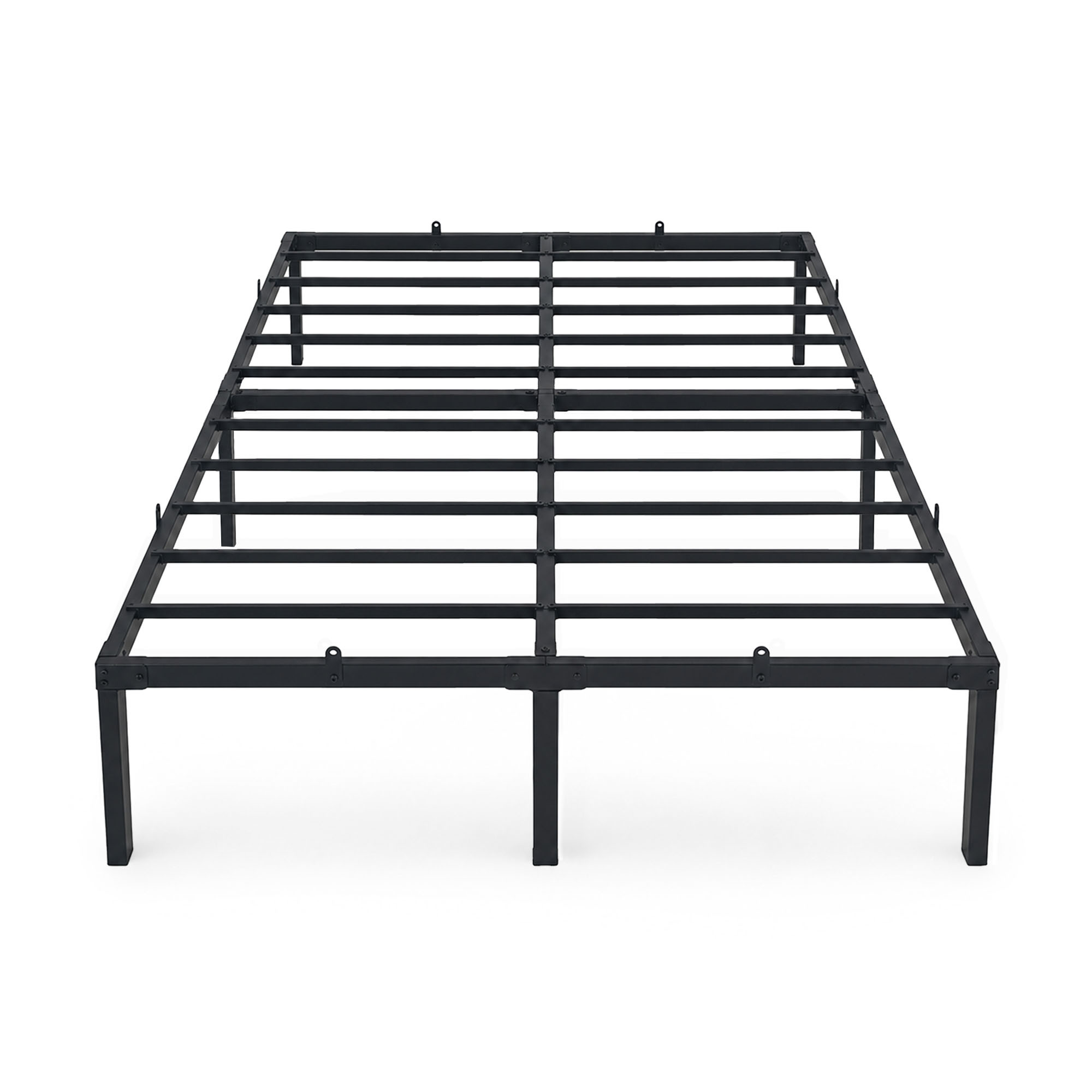 Składana Rama Łóżka Metalowa Stelaż 120x200 cm Czarna 9 Nóżek 20 Listew Łóżko Gościnne - AKORD Meble
