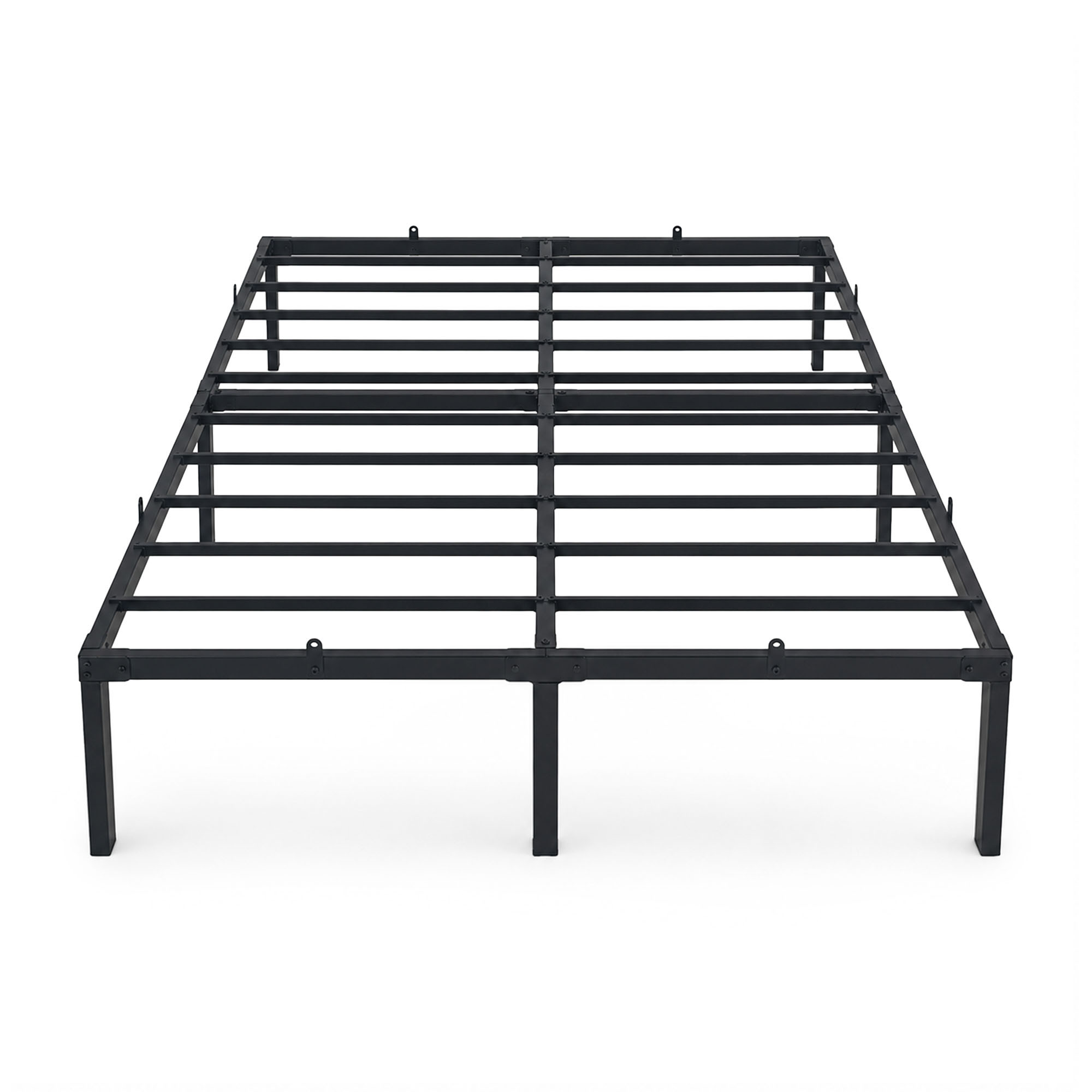 Składana Rama Łóżka Metalowa Stelaż 140x190 cm Czarna 9 Nóżek 20 Listew Łóżko Gościnne - AKORD Meble