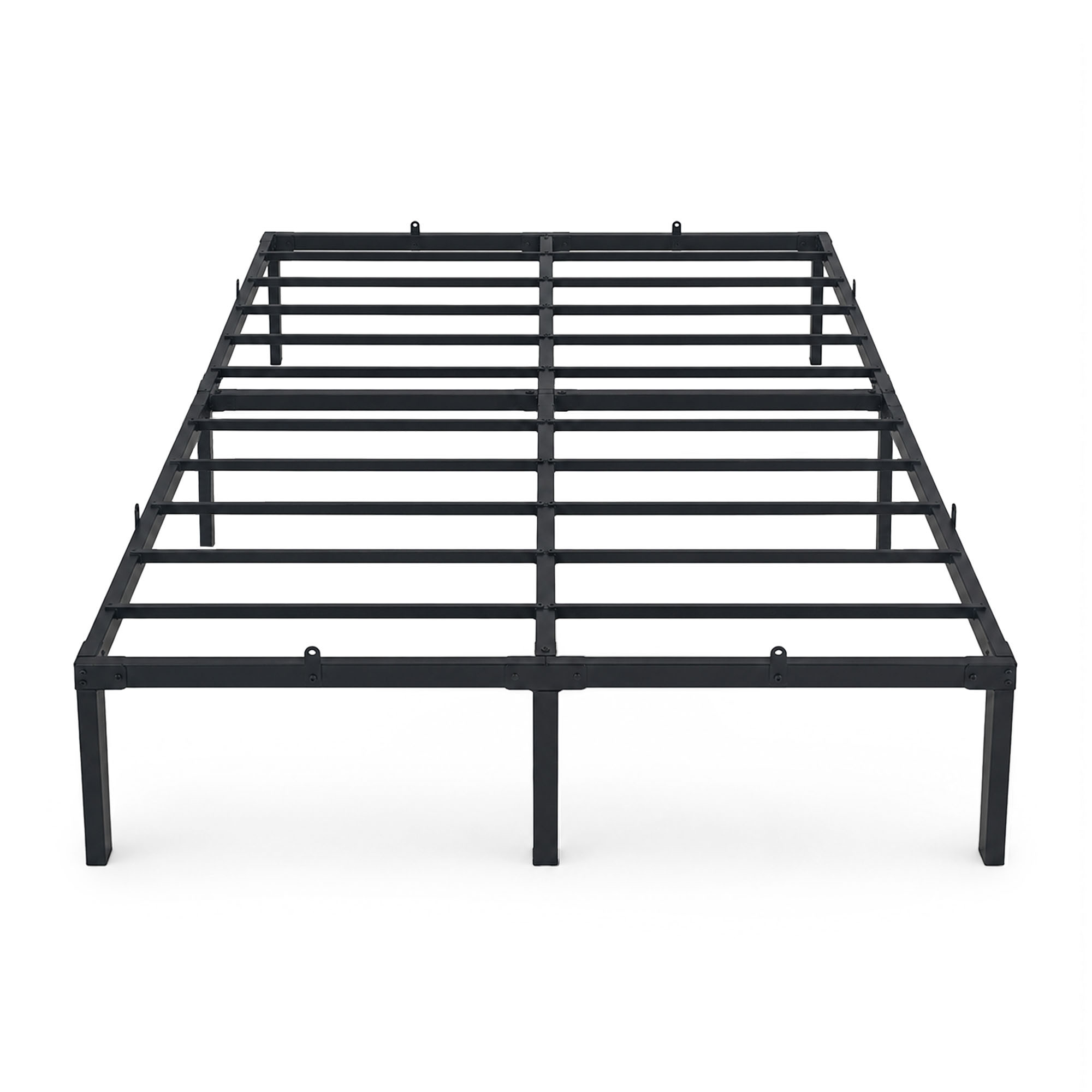 Składana Rama Łóżka Metalowa Stelaż 140x200 cm Czarna 9 Nóżek 20 Listew Łóżko Gościnne - AKORD Meble
