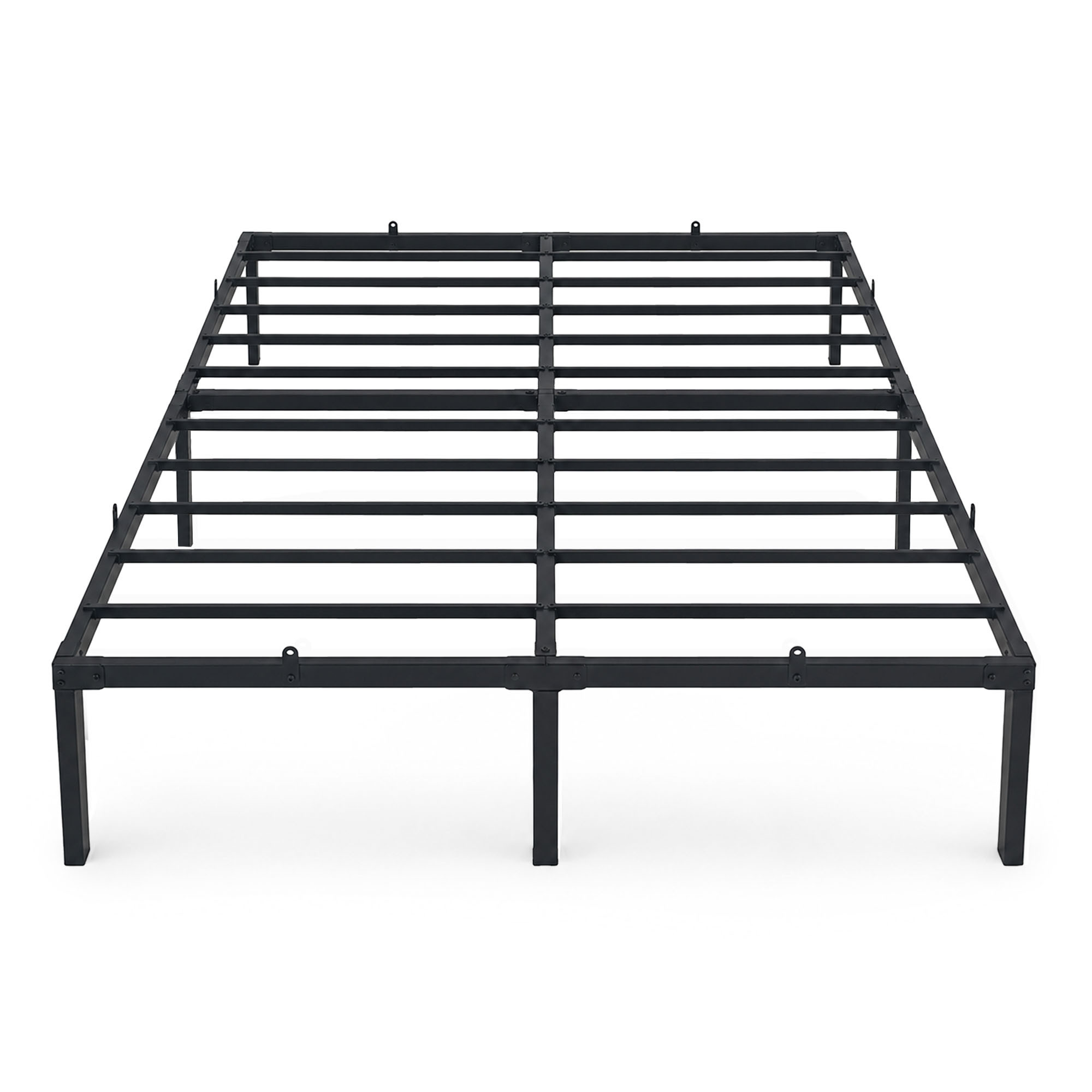 Składana Rama Łóżka Metalowa Stelaż 160x200 cm Czarna 9 Nóżek 20 Listew Łóżko Gościnne - AKORD Meble