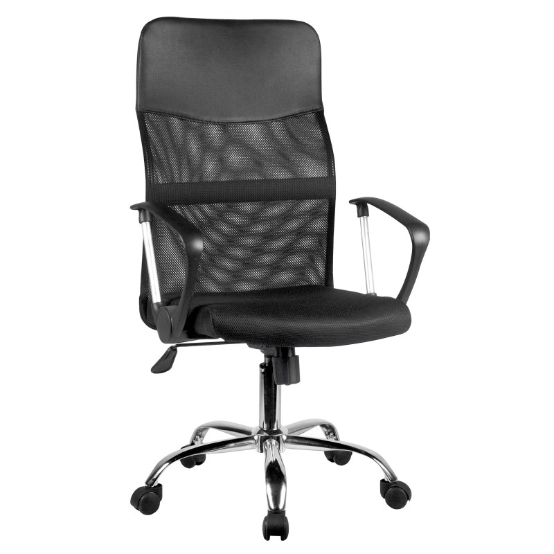 Siatkowy fotel biurowy OCF-7 - Czarny