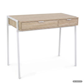 Biurko industrialne komputerowe Dąb Sonoma ZENTIA 100 cm 2...