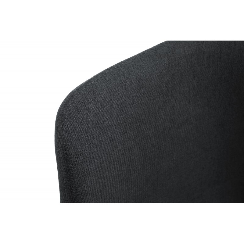 Krzesło tapicerowane materiałowe SJ.0159 Czarne zbliżenie na materiał