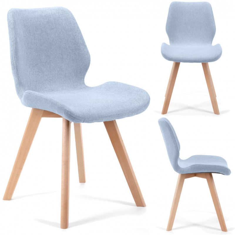 krzesło tapicerowane materiałowe SJ.0159 Niebieskie
