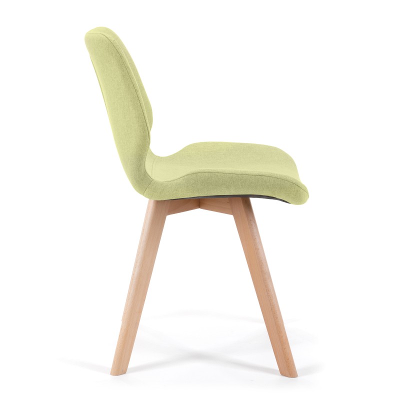 krzesło tapicerowane materiałowe SJ.0159 Zielone widok z boku