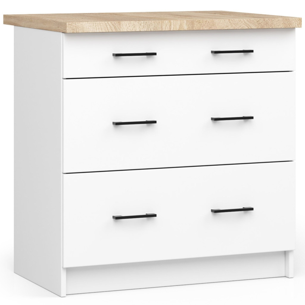 SZAFKA KUCHENNA OLIWIA S 80cm 3S BIAŁA