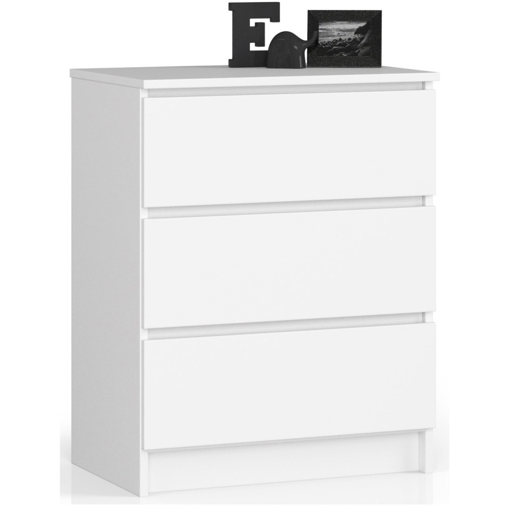 KOMODA K 60 cm 3 SZUFLADY BIAŁA