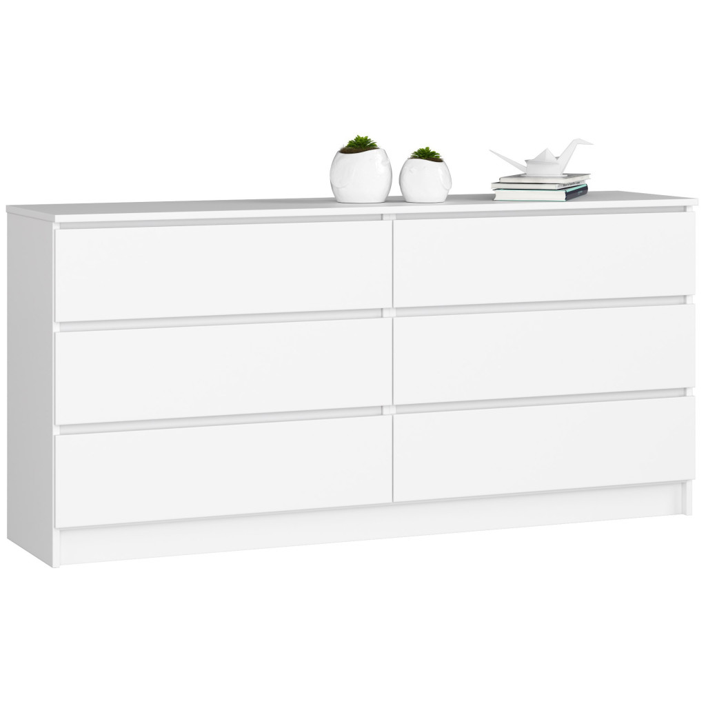 KOMODA K 160 cm 6 SZUFLAD BIAŁA